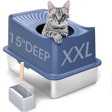 best stainless steel cat litter box|covered stainless steel litter box.